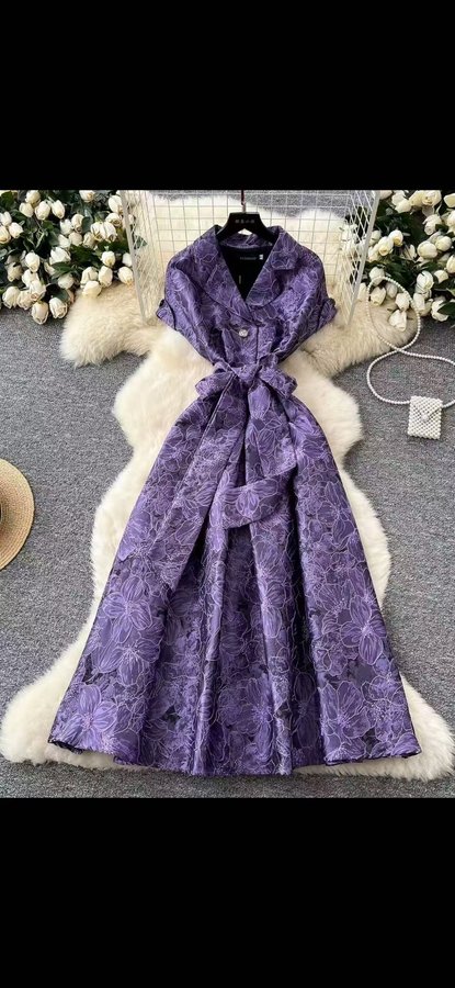 Purple Full-Skirt Occasion Dress, BIV-008